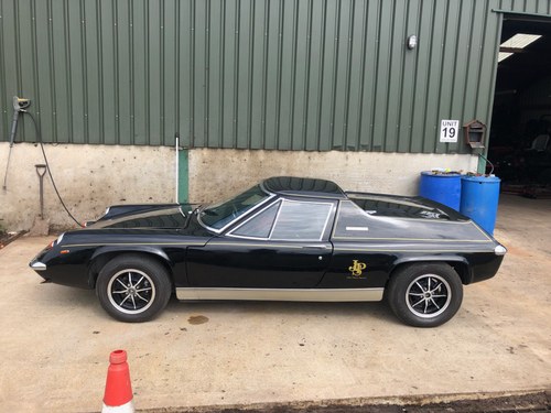 1973 LOTUS EUROPA T/CAM SPECIAL IN BLACK/OATMEAL VERKAUFT