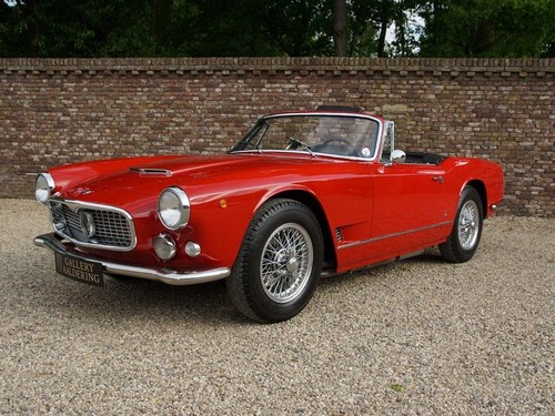 1961 Maserati 3500 GT Vignale Spyder matching numbers, only 242 m For Sale