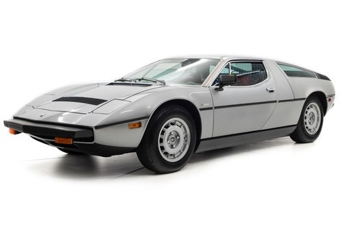 1977 Maserati Bora Coupe 4.9 only 11k miles Silver $184.5k For Sale