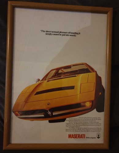 1975 Maserati Merak Advert Original  For Sale