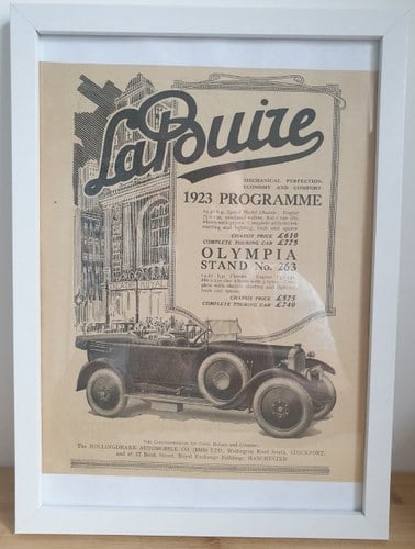 1981 Original 1922 LaBuire Framed Advert  For Sale