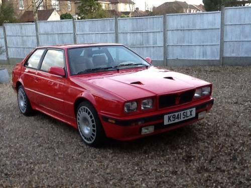 1987 Very rare low milage massrati biturbo S SÅLD