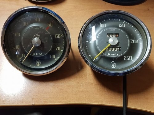 1958 maserati 3500 gt touring vignale  tachometer and speedometer For Sale