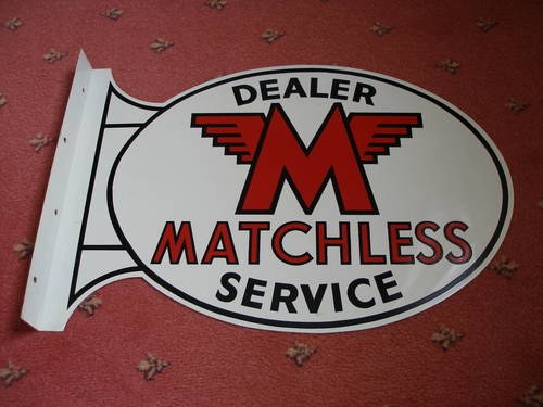 Matchless Dealer Service Sign VENDUTO