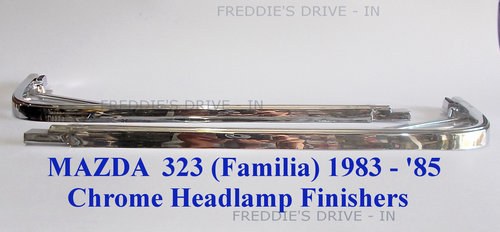 1983 MAZDA 323 (Familia) Chrome Headlamp Finishers_Strips_Trims In vendita
