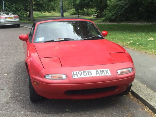 1991 A beautiful early red MX-5, only two owners SOLD