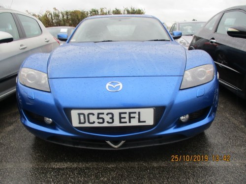 2004 RX 8 ROTAY IN A STRIKING METALLIC BLUE JUST 55K FROM NEW FSH For Sale