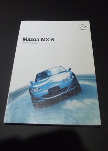 0000 MAZDA MX5 OWNER'S MANUAL FOR SALE For Sale