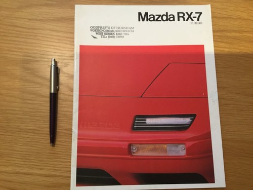 1990 Mazda RX 7 turbo brochure VENDUTO