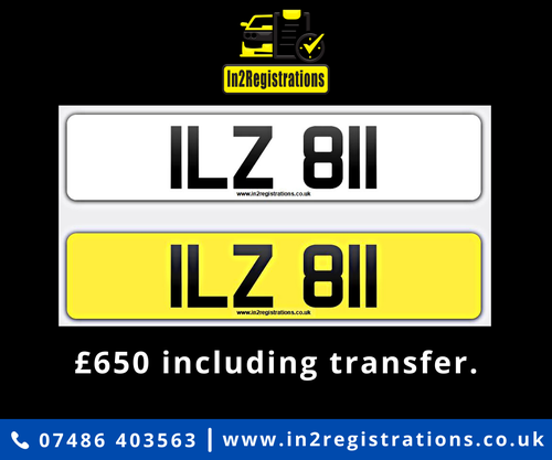 ILZ 811 Dateless 3x3 Number Plate VERKAUFT