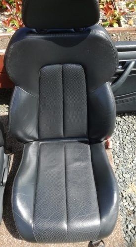 1976 R170 BLACK LEATHER SEATS AND DOOR CARDS SOLD