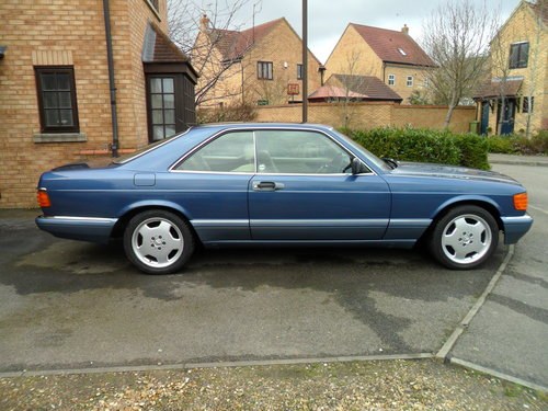 1989 MERCEDES SEC  NAUTIC BLUE WITH CREAM LEATHER For Sale