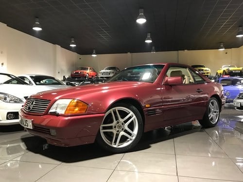 1995 Mercedes 500 SL RED WITH CREAM LEATHER 18INCH ALLOYS VENDU