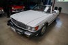 1987 Mercedes 560SL Arctic White with Med Red Leather VENDUTO