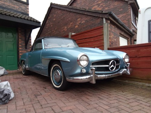 Mercedes benz 1956 190sl light blue metalic For Sale