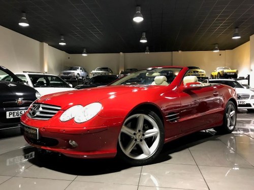 2005 Mercedes SL SL500 PANORAMIC ROOF MARS RED CREAM LEATHER SOLD