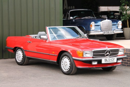 1988 Mercedes-Benz 300SL (R107) #2076 35k Miles Iconic Signal Red For Sale