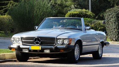 Mercedes-Benz 450 SL, Astral Silver with Blue, Hardtop 