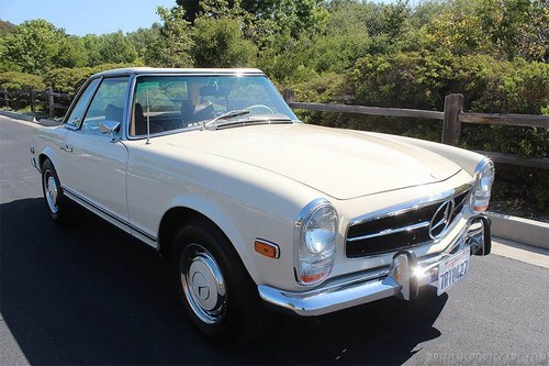 1969 Mercedes 280 SL = Pagoda 2 Tops Auto Clean Ivory $85k For Sale