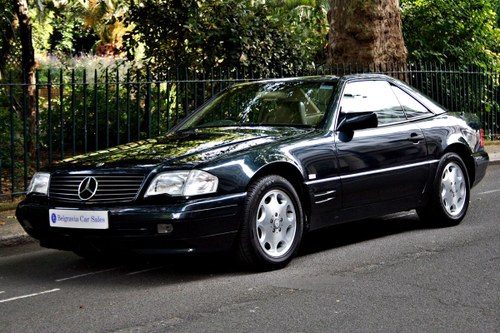 1995 Mercedes SL320 Convertible, FSH, Full leather For Sale