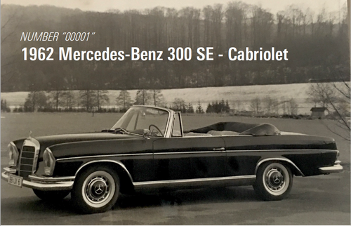 1962 #0001 Mercedes 300SE! Serial #001. For Sale