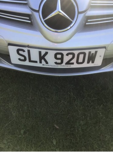 SLK number plate In vendita