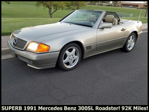 1991 Mercedes 300SL Roadster Pristine 92k miles 2 Tops $6.9k For Sale