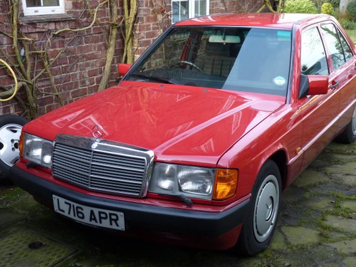 1993 Mercedes 190E in red SOLD