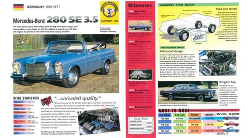 1971 Mercedes 280 SE 3.5 Cabriolet Convertible Clean Blue  In vendita