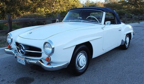 1960 Mercedes 190SL Convertible Roadster Solid Ivory $86.5k For Sale