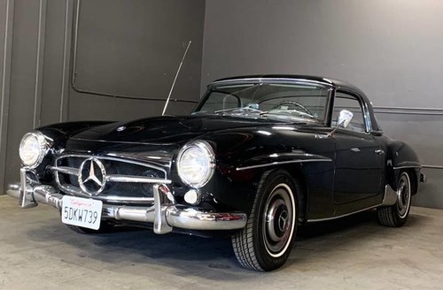 1960 Mercedes 190 SL Convertible 2 Tops Black(~)Ivory $87.5k For Sale