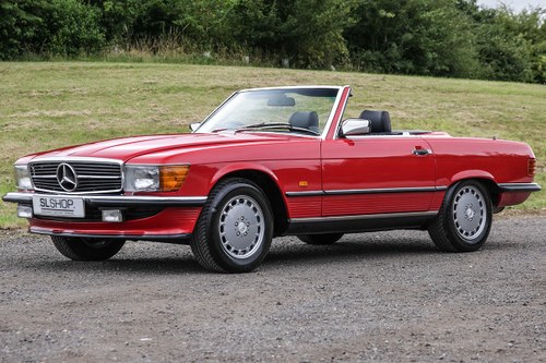1987 Mercedes-Benz 420SL (R107) Red with Black #2212 SOLD