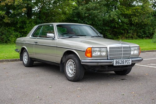 1985 Mercedes W123 230CE Coupe - Smoke Silver/Red Cloth SOLD