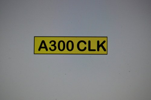 Merc CLK reg number For Sale