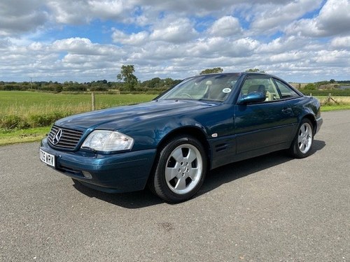 2000 Mercedes SL500 in Tourmaline Green with only 27927 mile For Sale