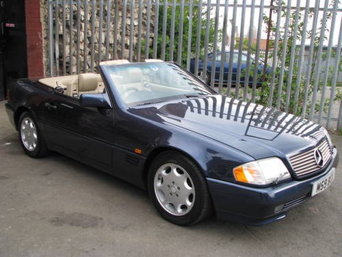 1995 SL280 Roadster Azurite with Cream Leather SOLD