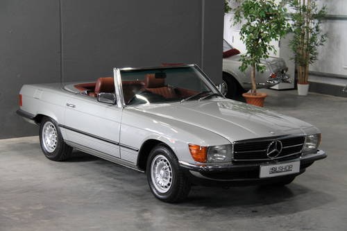 1984 Mercedes-Benz 280 SL (1985) Silver with Brown Sports Check SOLD