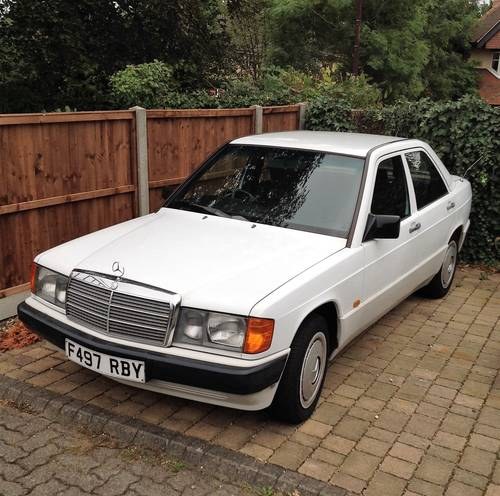 1989 Mercedes-Benz 190 Manual, 1 owner from new and 63500 miles For Sale by Auction