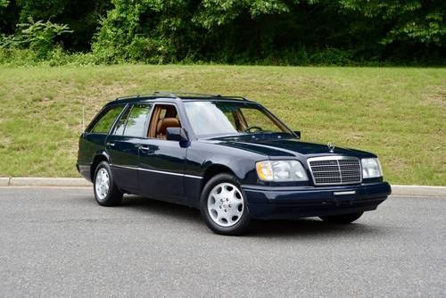 1995 Mercedes E320 Wagon = clean Navy(~)Tan 71k miles For Sale