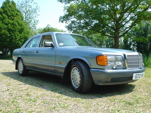 1989 W126 300SE Diamond Blue Mushroom Leather Stunning VERKAUFT