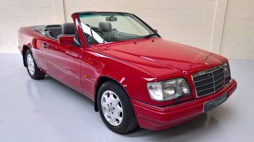 1994 Mercedes e220 Cabriolet - 94M - 37,000 miles  - Imperial Red SOLD