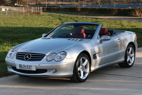 2003 R230 SL500 | Brilliant Silver, Berry Red Leather | 1 Owner VENDIDO