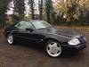 1993 Mercedes-Benz SL Class SL500 / Obsidian Black /Cream leather For Sale