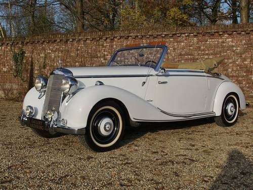 1951 Mercedes 170S Convertible A with Kalr Baisch suitcases! For Sale