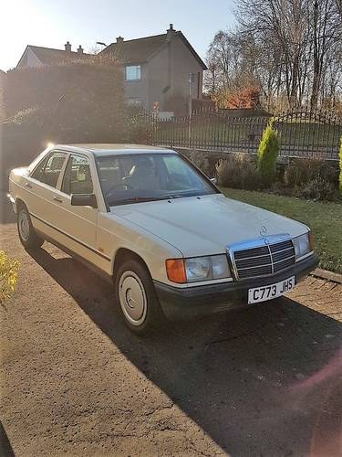 1986 Mercedes-Benz, Ivory, 190 manual  LOW LOW MILES SOLD