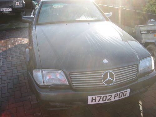 1991 mercedes 500sl grey/black grey leather power roof For Sale
