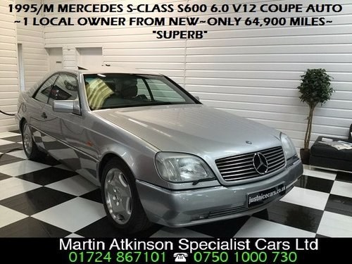 1995 A 1 OWNER MERCEDES S600 COUPE V12 For Sale
