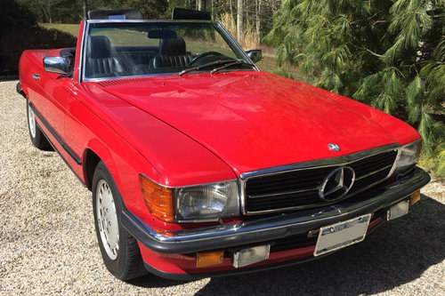 1986 Mercedes 300SL with a 5 speed manual transmission SOLD