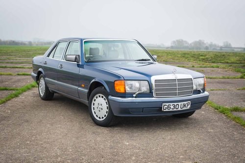 1990 Mercedes W126 300SE - 1 Owner, Nautic Blue/Mushroom Leather VERKAUFT