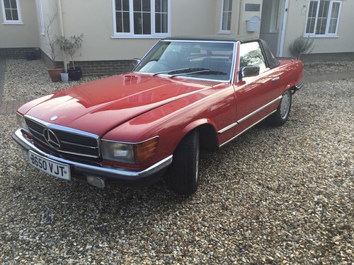 1985 Mercedes SL380 V8 in Signal Red For Sale
